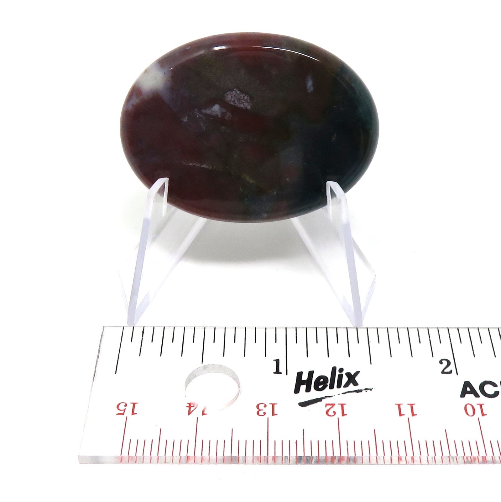 Indian Agate Worry Stone #1347 – 40mm x 30mm or 1.5″ x 1″ – 6mm Thick – Pocket
