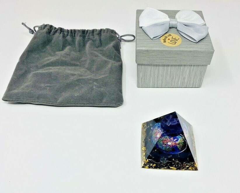 REIKI CHAKRA MULTIPLIER ORGONITE PYRAMID, Brand New!