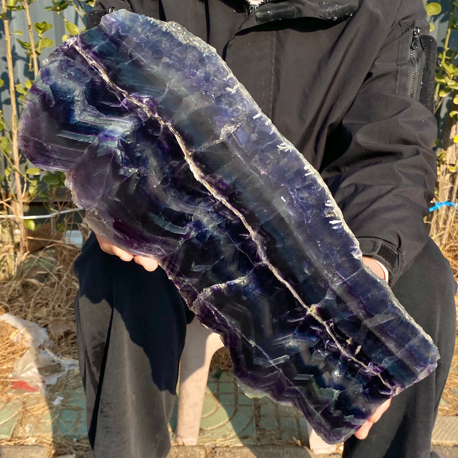 9.59LB Natural beautiful Rainbow Fluorite Crystal stone specimens