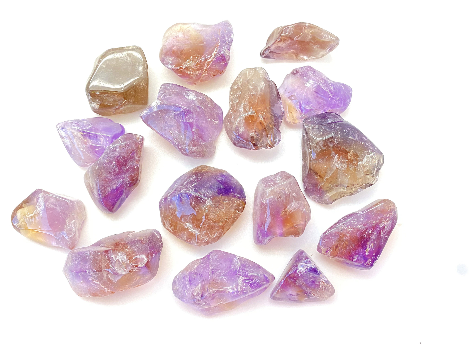 Ametrine Semi-Polished Crystal, Natural Ametrine from Bolivia