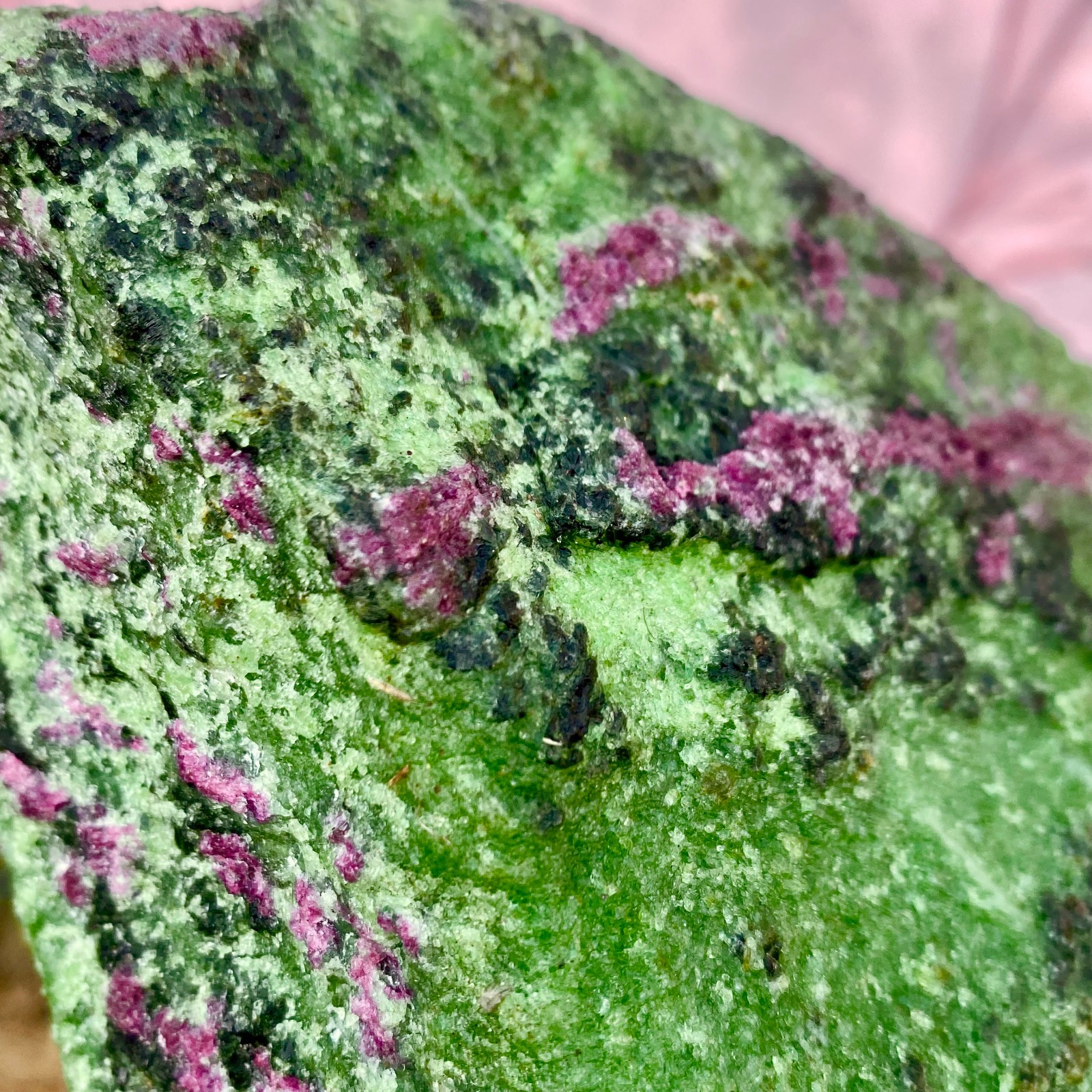 3.68LB Large Natural green Ruby zoisite (anylite) crystal Healing