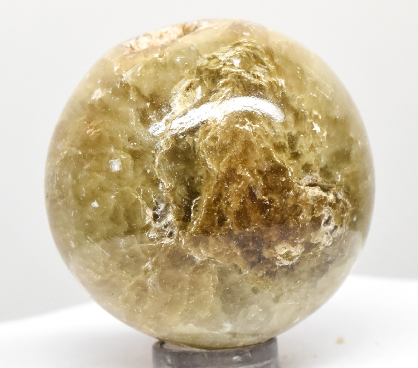 42mm Stilbite Zeolite Sphere Polished Natural Crystal Mineral Décor Ball – India