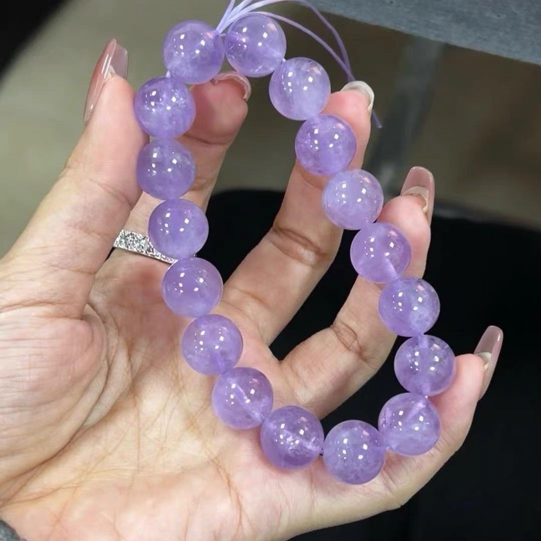 Natural Lavender Amethyst 10mm Creamy Body Single Row Bracelet