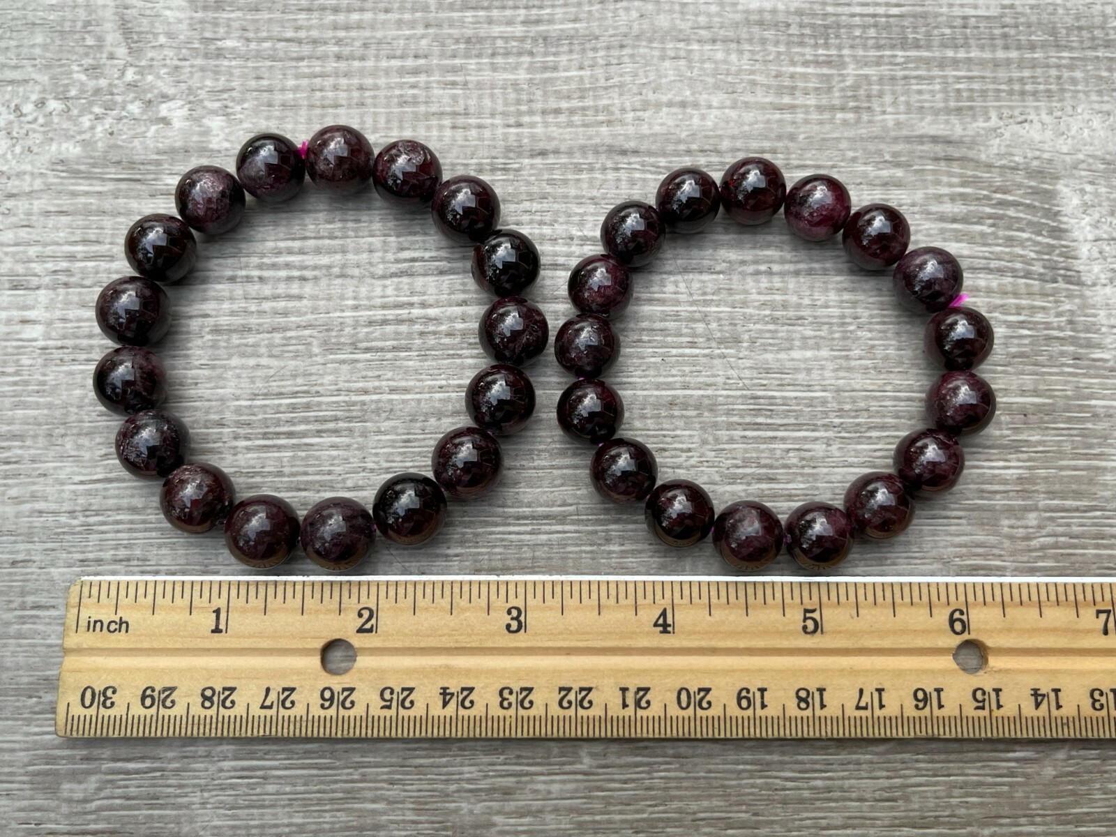 Grade A++ Garnet Crystal Bead Bracelet 12mm, Genuine Garnet Gemstone Bracelet