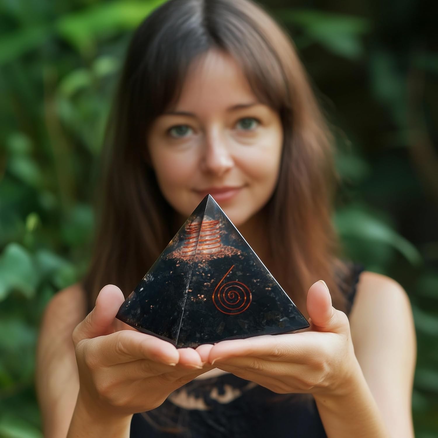 Orgonite Pyramid 1 Count Shungite Crystal Copper Coil Chakra Protection Groun…
