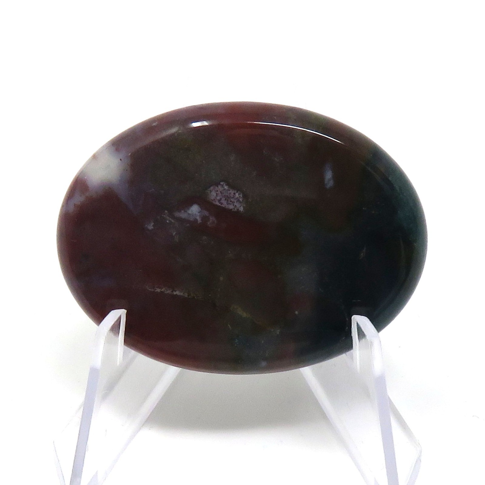 Indian Agate Worry Stone #1347 – 40mm x 30mm or 1.5″ x 1″ – 6mm Thick – Pocket