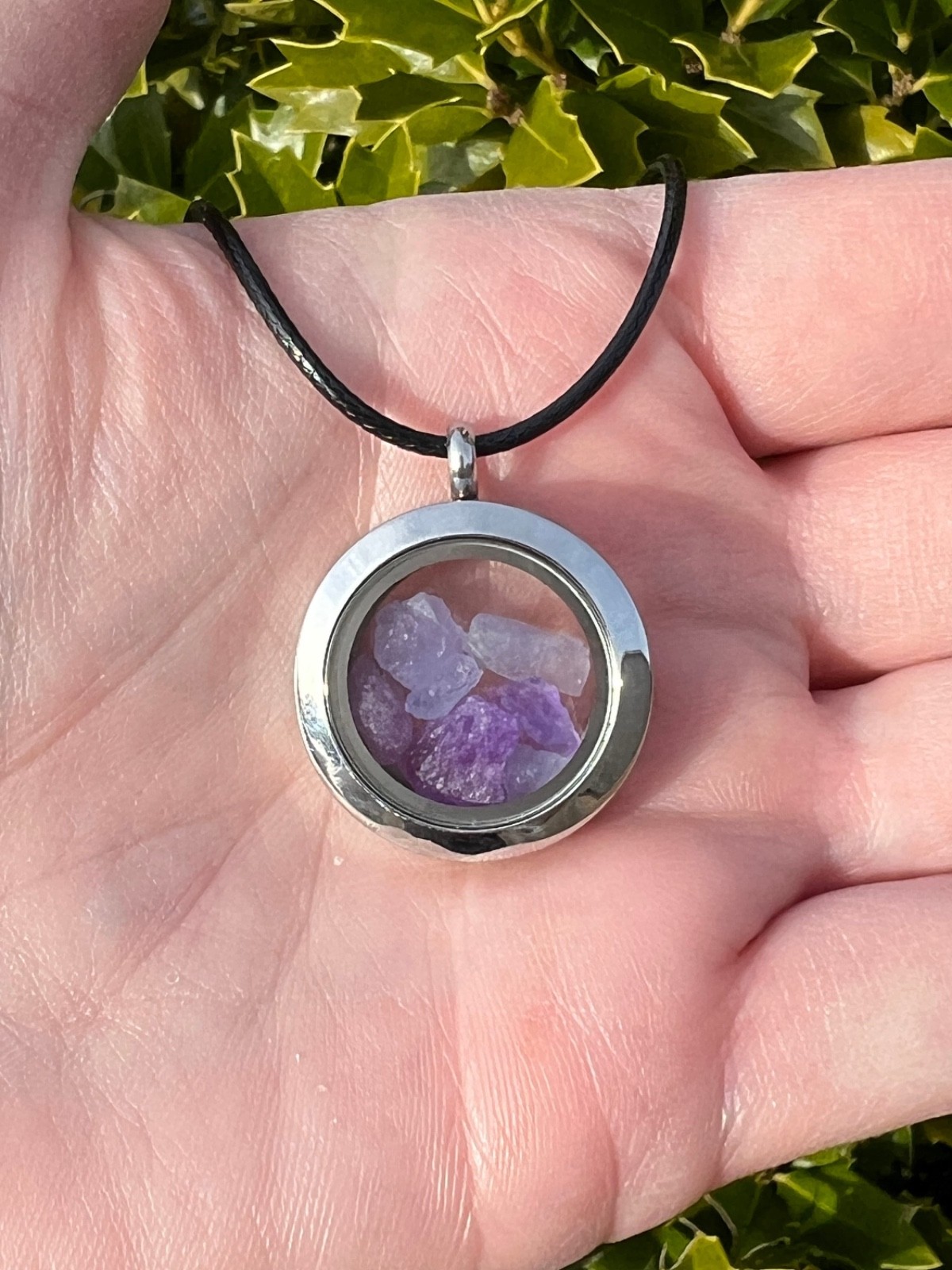 RARE Hackmanite Pendant UV Reactive Fluorescent Ussingite Purple Sodalite