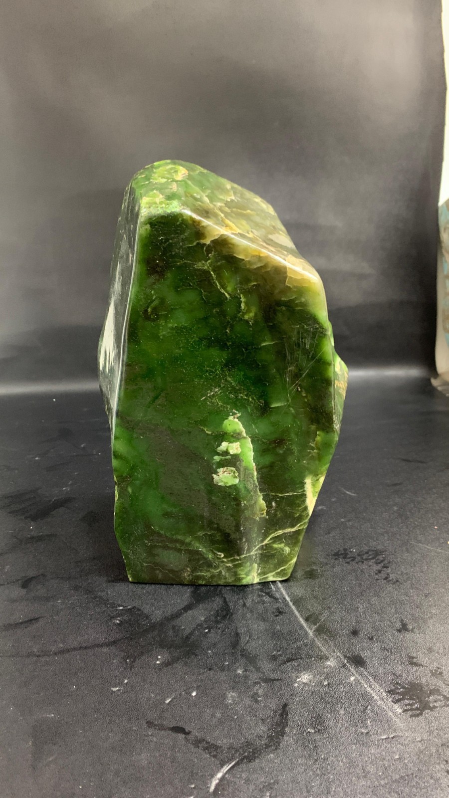 Rare 7.2kg Polished Nephrite Jade Stone Natural Green Crystal Mineral