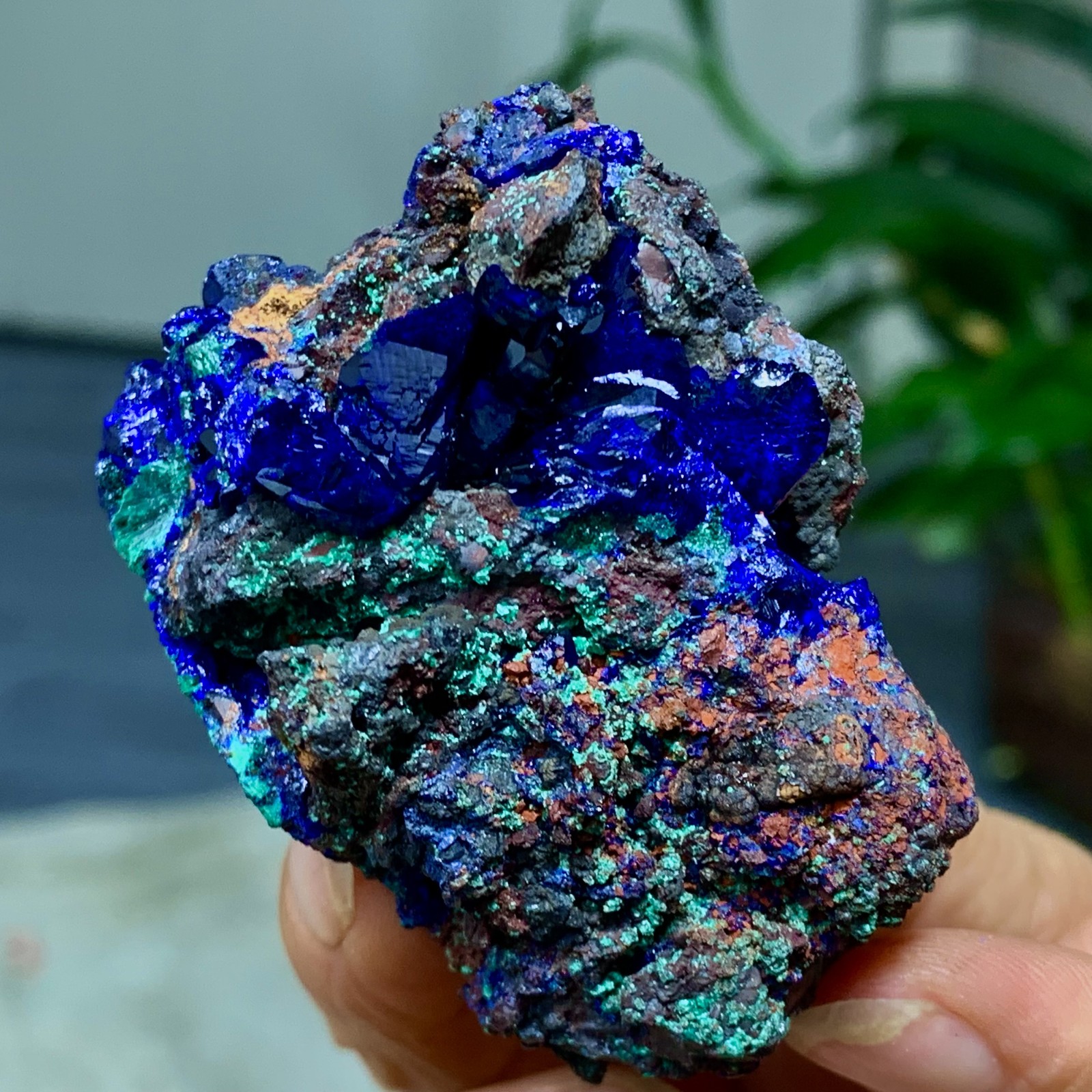 133G BEST NATURAL Azurite/Malachite crystal minerals specimens-/