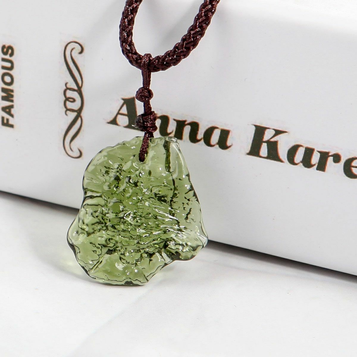 Green Natural Crystal Gem Moldavite Meteorite Glass-Necklace-Pendant Stone Decor