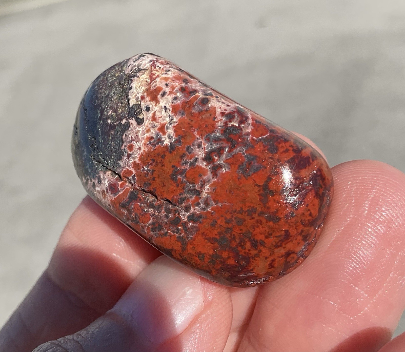 28g Polished Jasper Agate Agate Palmstone Freeform Lapidary Satin Tumbled