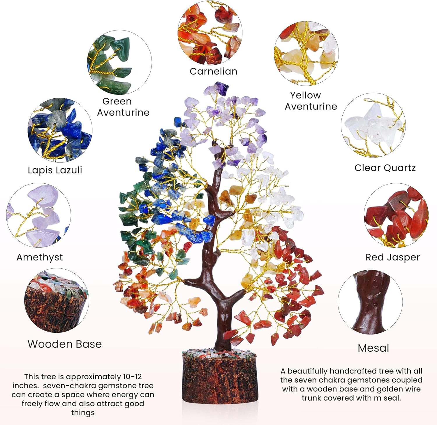 7 Chakra Tree of Life – Crystals and Healing Stones | Birthday Gifts | Crystal T