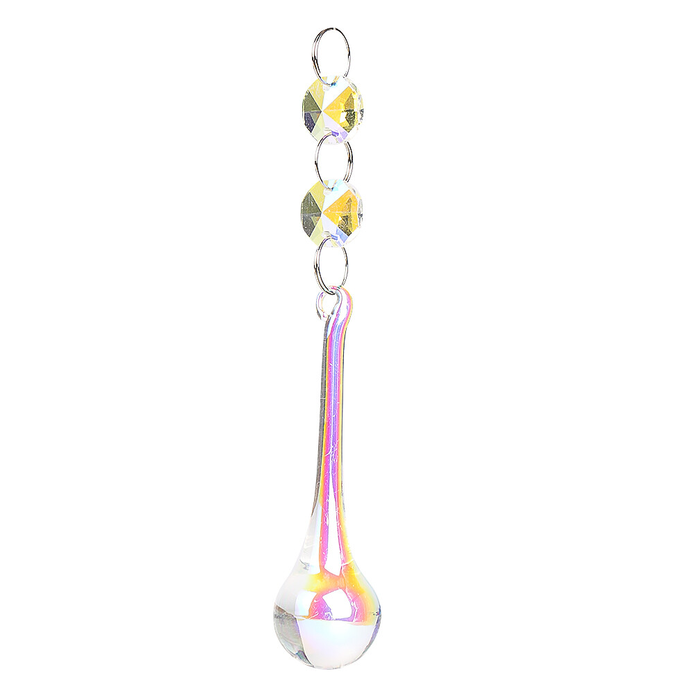 5PC Colorfor Water Drop Pendant Crystal Hanging Suncatcher Chandelier Decor DIY