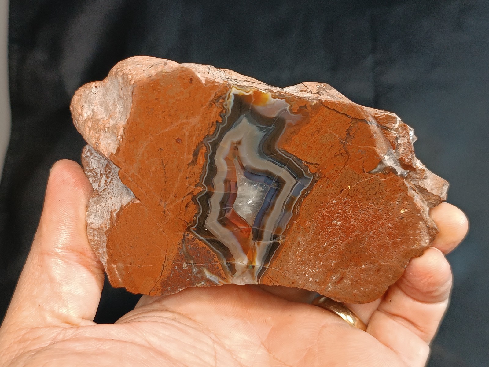 1165g/2.57 lb turkish banded agate stone rough, gemstone, customs duty included
