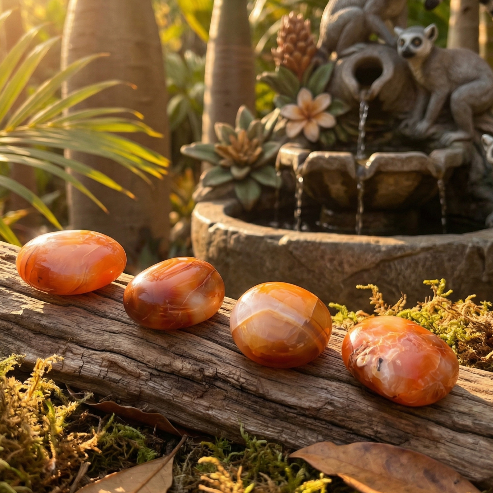 Large Red Carnelian Tumbled Palm Stone From Madagascar Natural Mineral