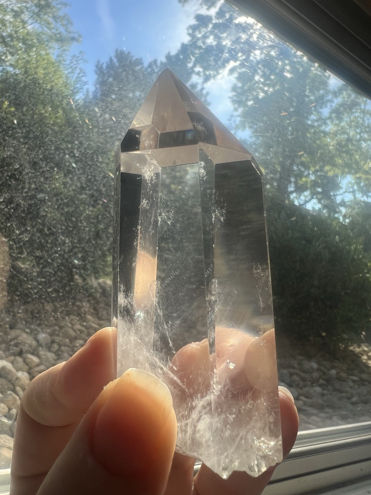Blue Needle Quartz Point, 210g, Colombia