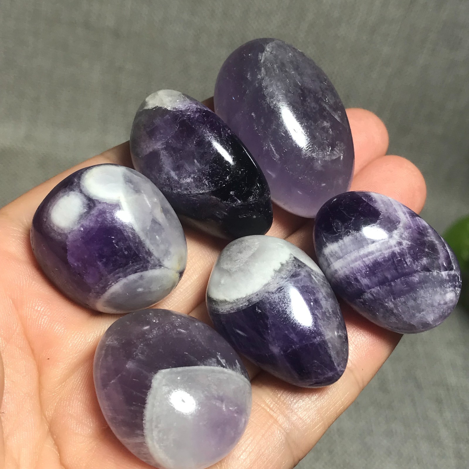 107g 6pcs Natural Chevron Amethyst – Rough Rocks for Tumbling 02