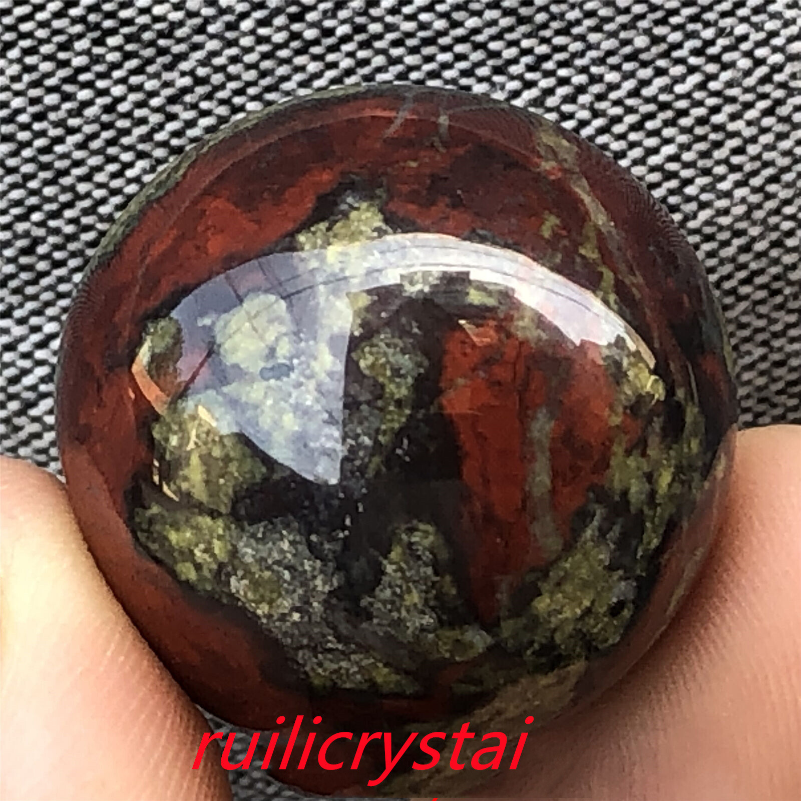 7pcs Natural dragon blood stone ball quartz crystal sphere reiki healing 20mm+