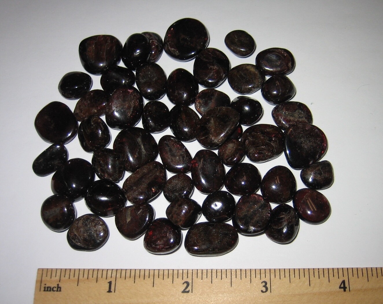 48 TUMBLED POLISHED SMALL 0.2″- 0.7″ RED GARNET CRYSTAL STONE MINERALS 139.5g *1
