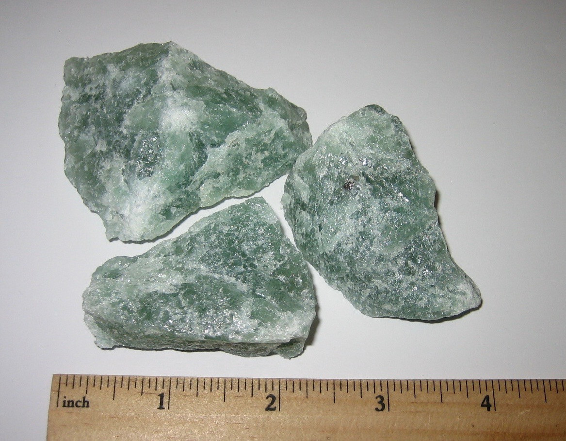 3 NATURAL ROUGH 2″- 2.2″ GREEN AVENTURINE QUARTZ STONE MINERALS ~ 158.2grams *2