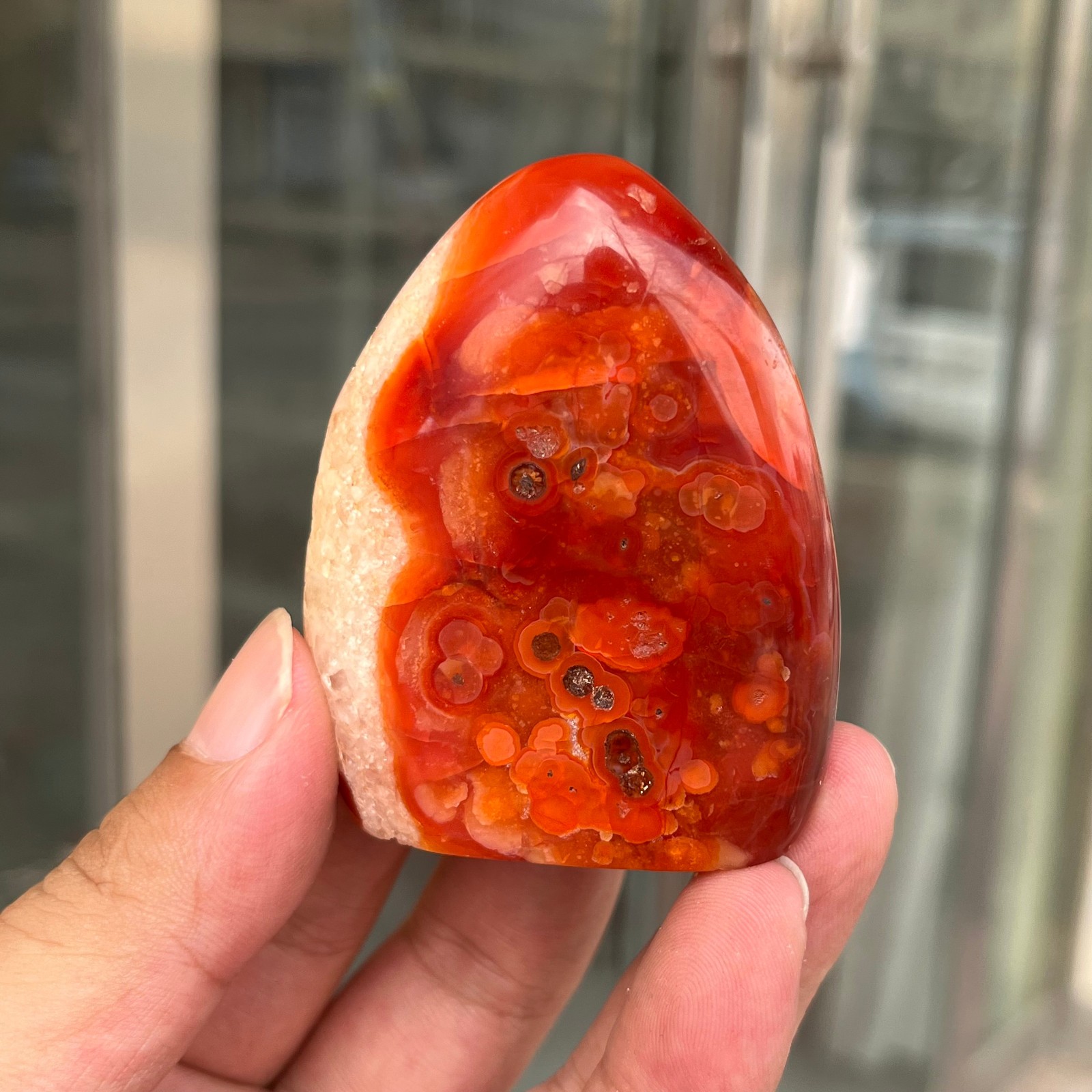 120g Small Natural Red Agate Carnelian Crystal Mineral Specimen Healing