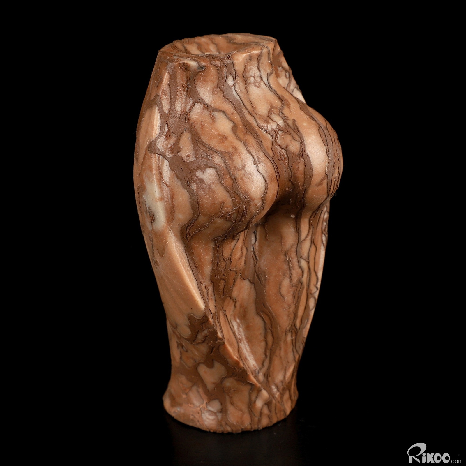 3.5″ 3D Art Jasper Hand Carved Crystal Vase Sculpture, Crystal Healing