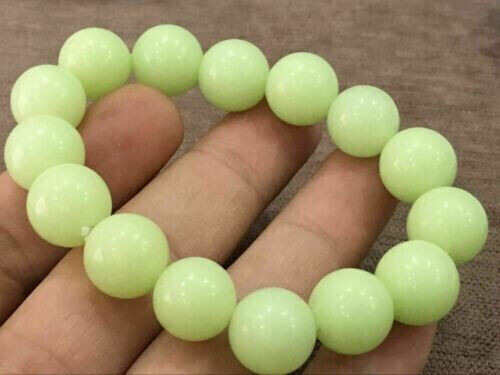 10mm Green Phosphate Glow in The Dark Modern Ye Ming Zhu Bracelet