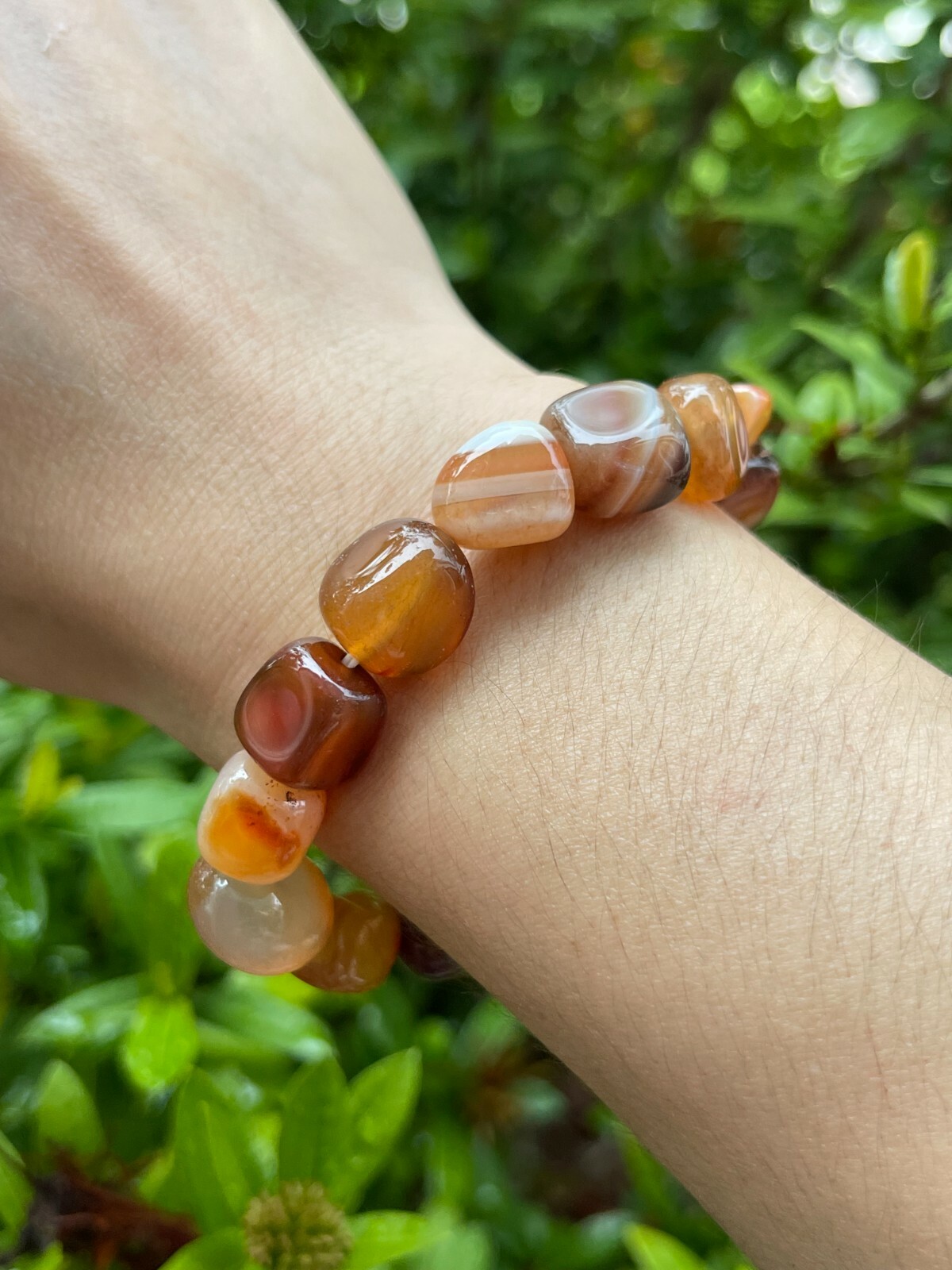 Grade A++ Carnelian Crystal Nugget Bracelet, Genuine Gemstone Bracelet, Bulk Lot