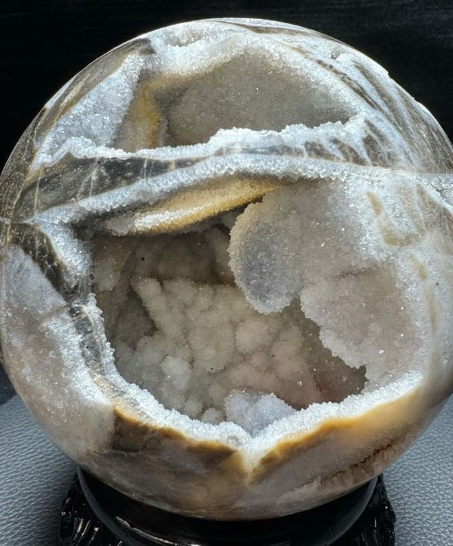 2.2LB Natural crystal sphalerite Sphere Treasure Ball gift reiki Healing
