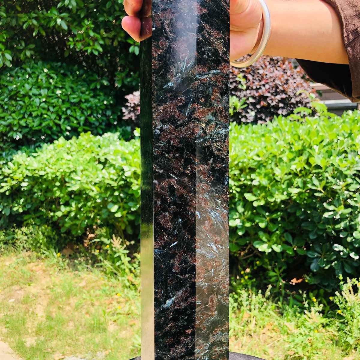 14.65LB Natural Fireworks Stone Obelisk Quartz Tower Crystal Wand Point Healing
