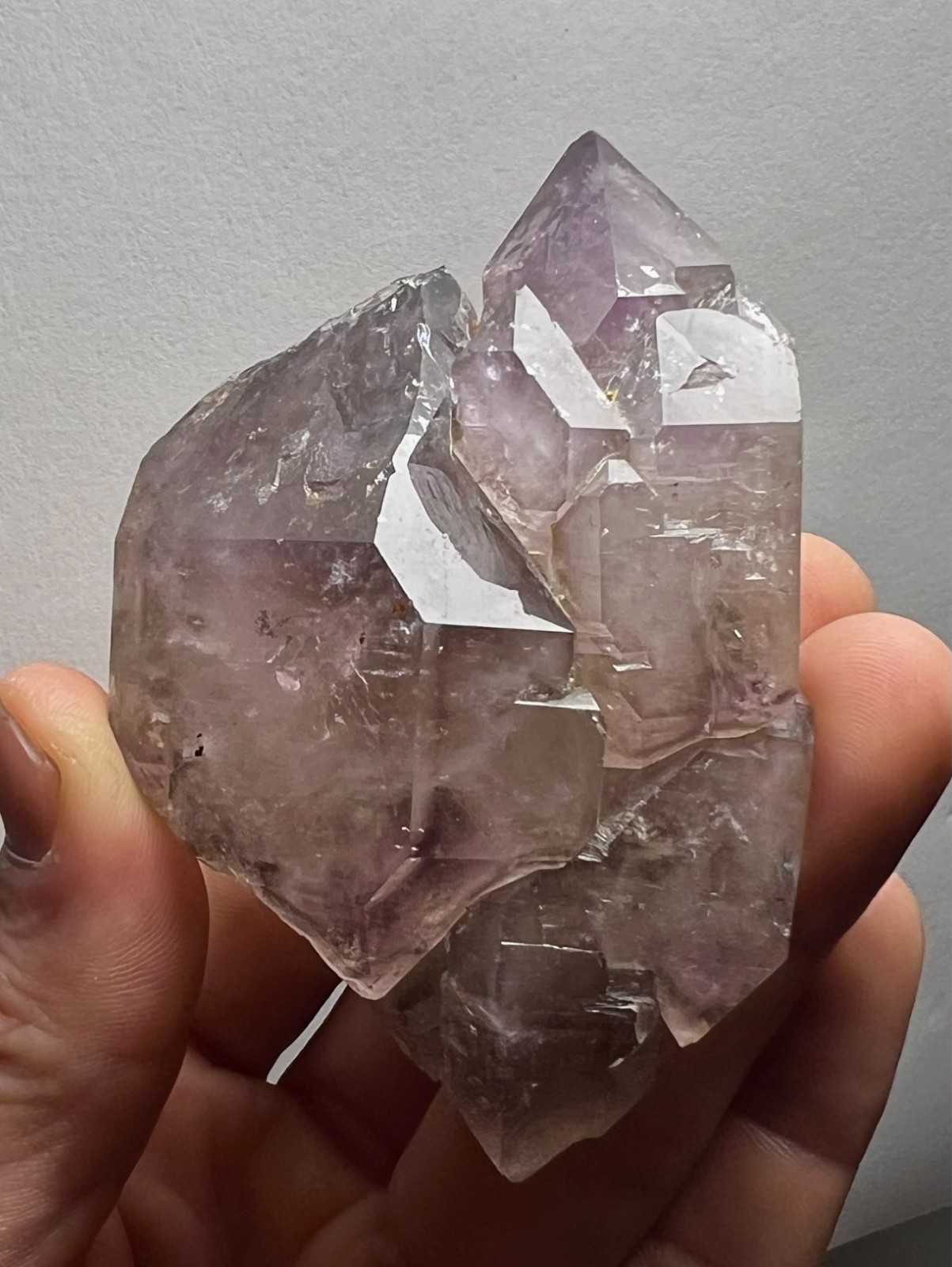 Elestial Smoky Amethyst DT Quartz Crystal – 215g – Brazil