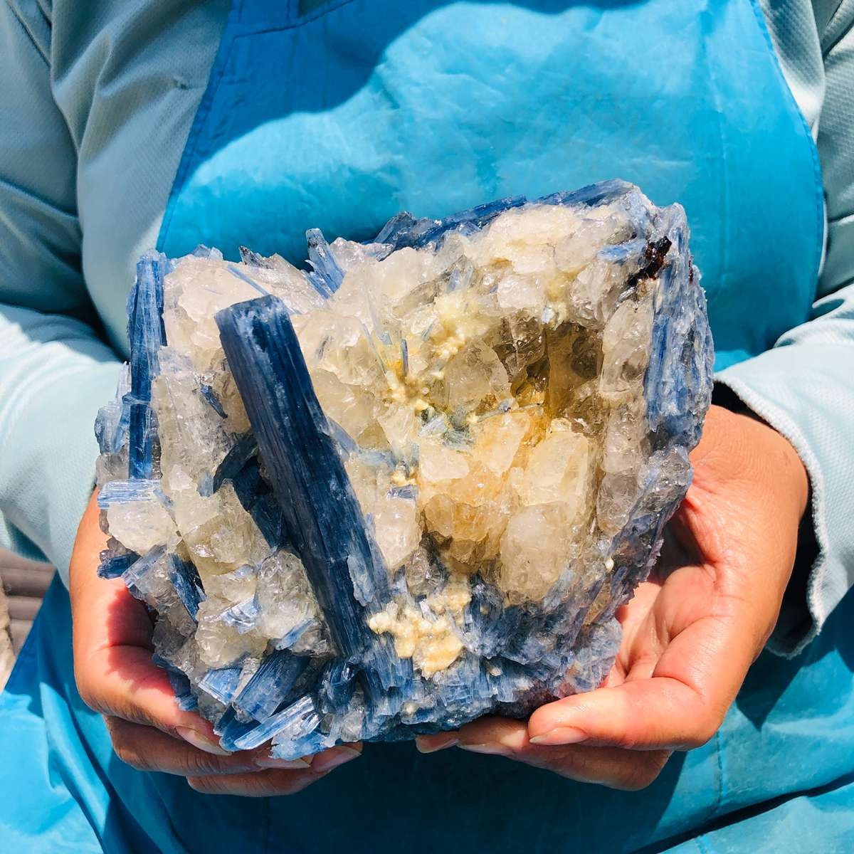 4.02LB Natural Blue Crystal Mineral Standard Rough Healing Specimen 5279