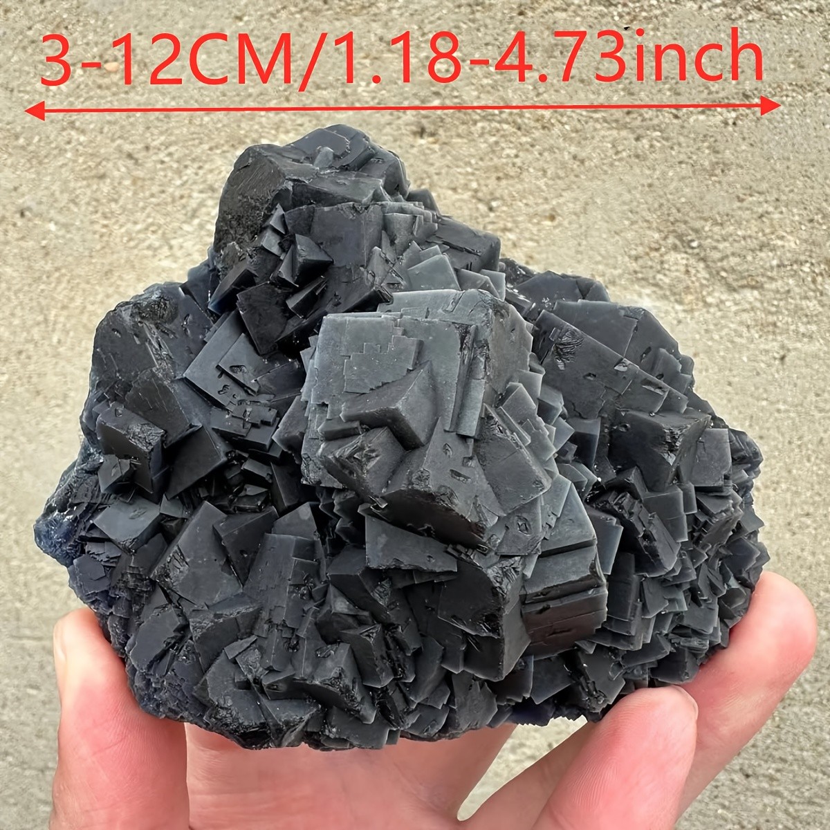 Random Black Rose Fluorite Crystal Mineral Speciman Rock Healing Decor Gift