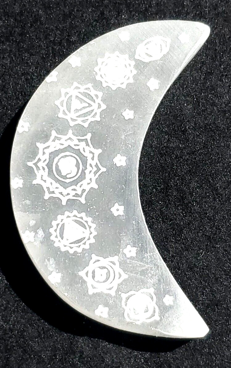 Selenite Hand Carved Crescent Moon