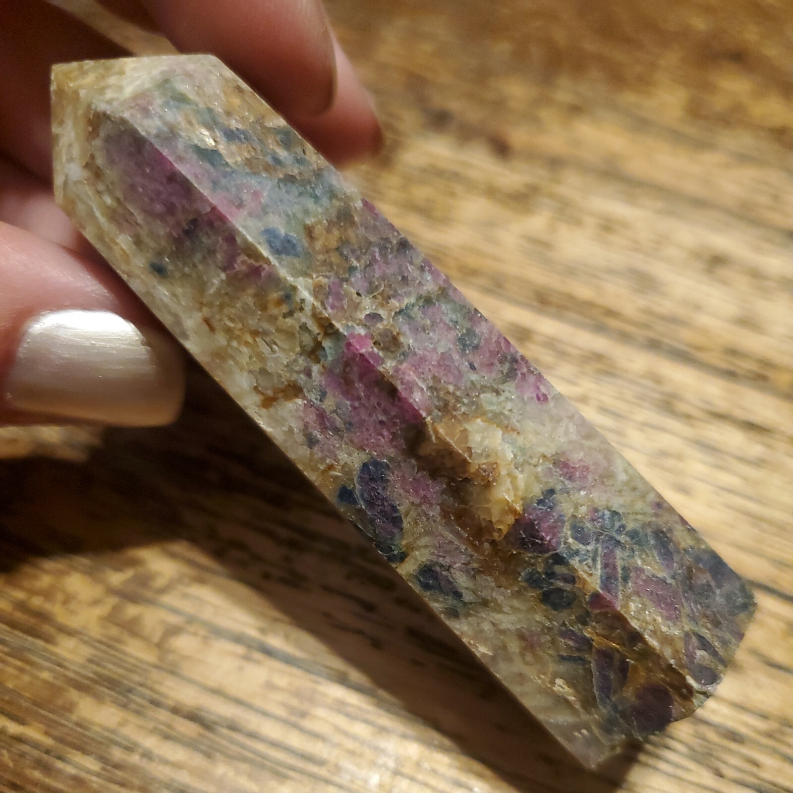 Ruby in Kyanite Crystal Tower Point 3.01in tall, 74g