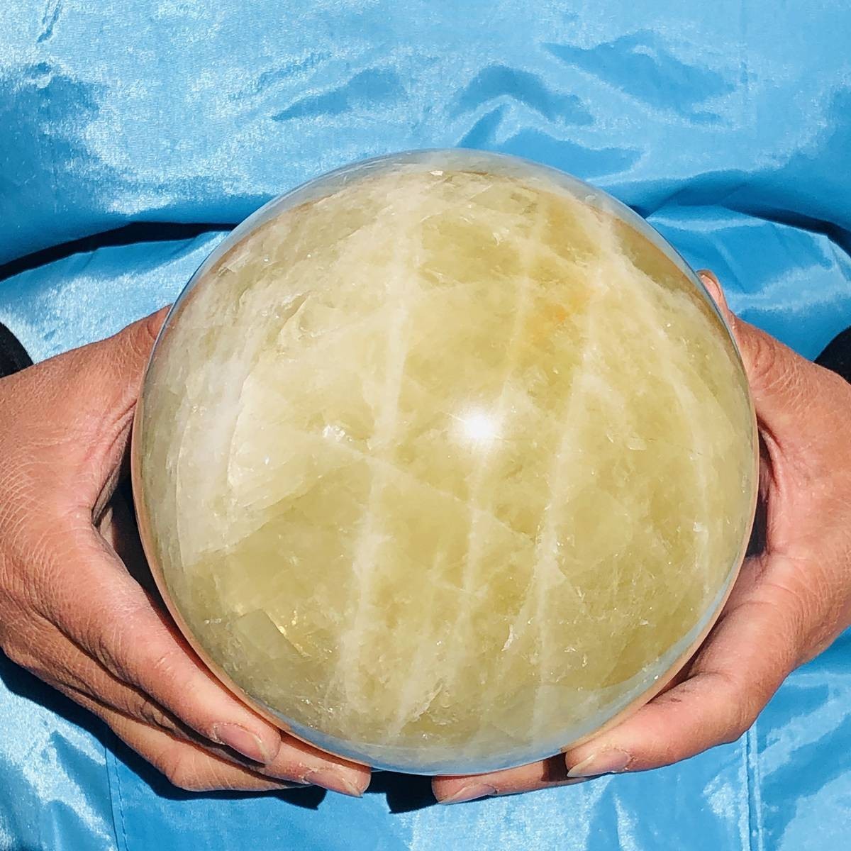 7.92LB Natural Yellow Crystal Ball Quartz Yellow Crystal Ball Healing
