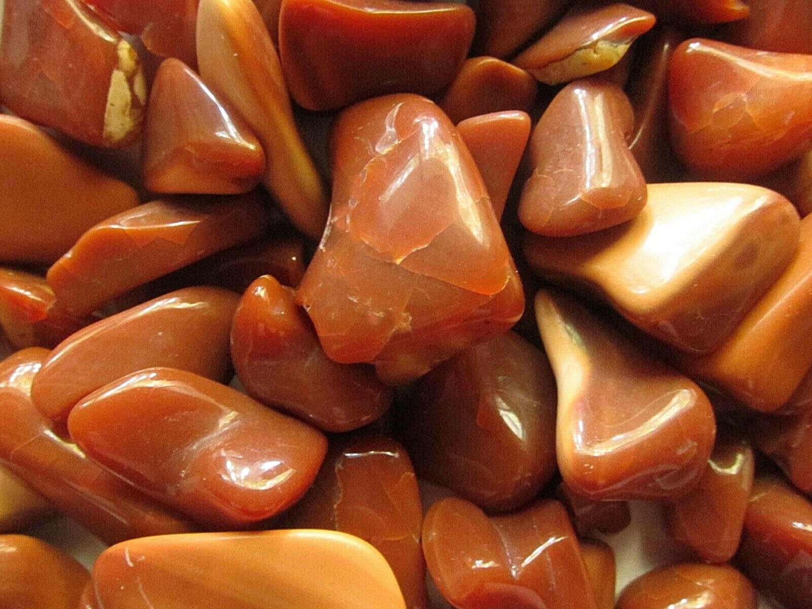 Twelve Red Opal Tumbled Stones 15-20mm Reiki Healing Crystals Childhood Trauma