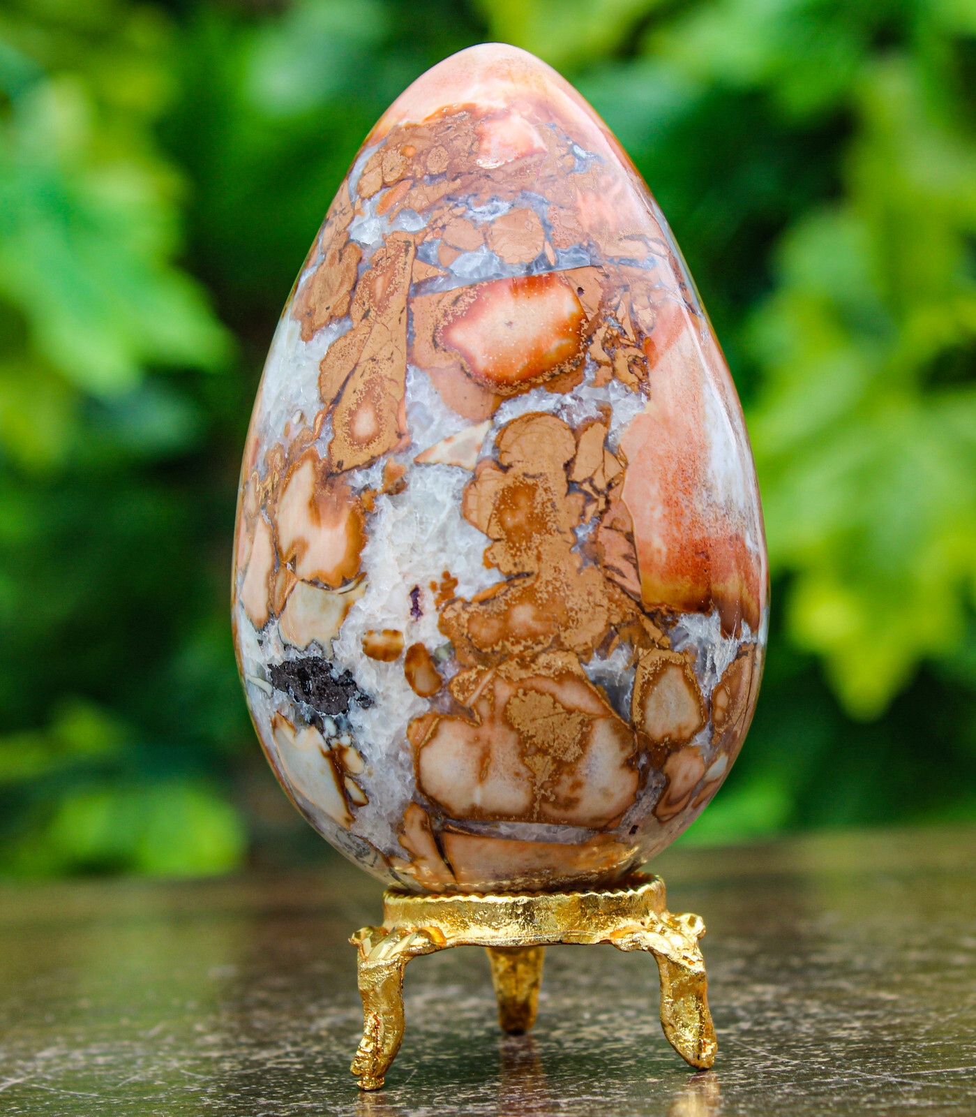 90MM Superb King Cobra Jasper Crystal Quartz Healing Reiki Energy Stone Egg