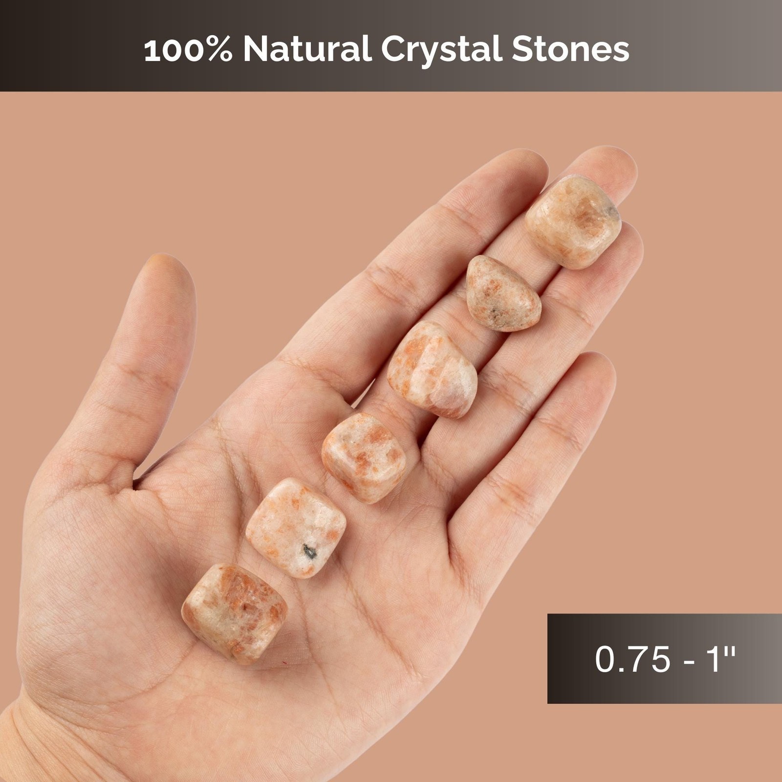 Sunstone Crystal Tumble Stone, Polished Stone for Meditation & Healing