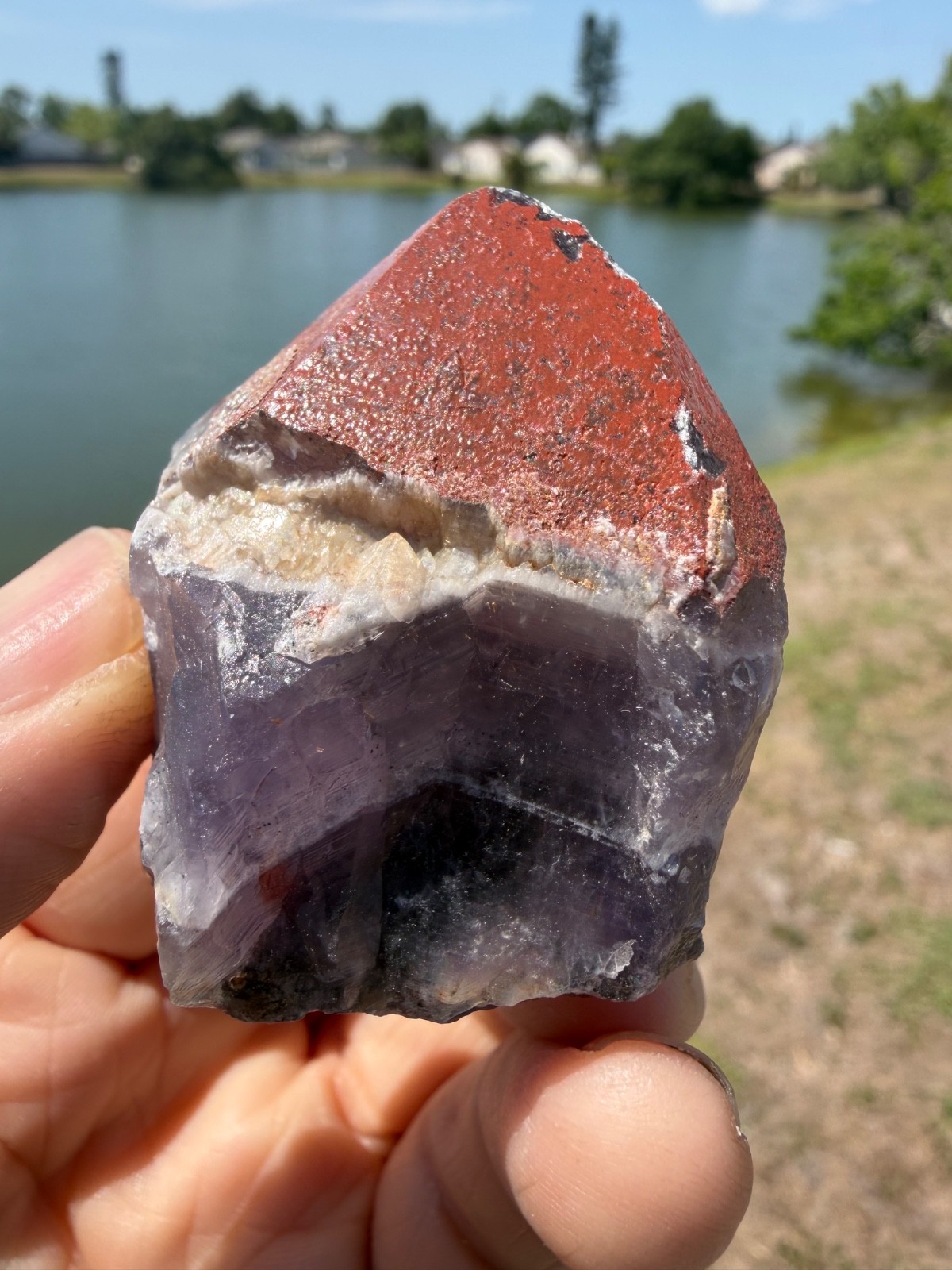 Auralite 23 Crystal Red Cap from Canada 70 grams 2″