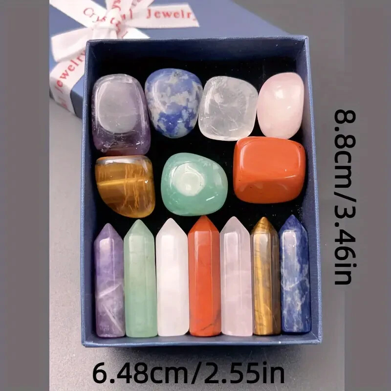 14PCS Natural Set 7, 7 Decoration Combination Set, Quartz Mineral Ornament