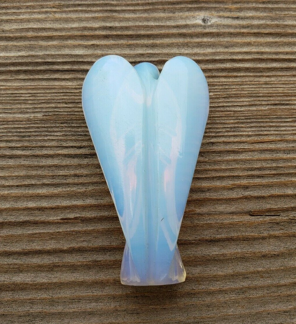 NATURAL 2″ OPALITE STONE HANDCARVED GEMSTONE ANGEL