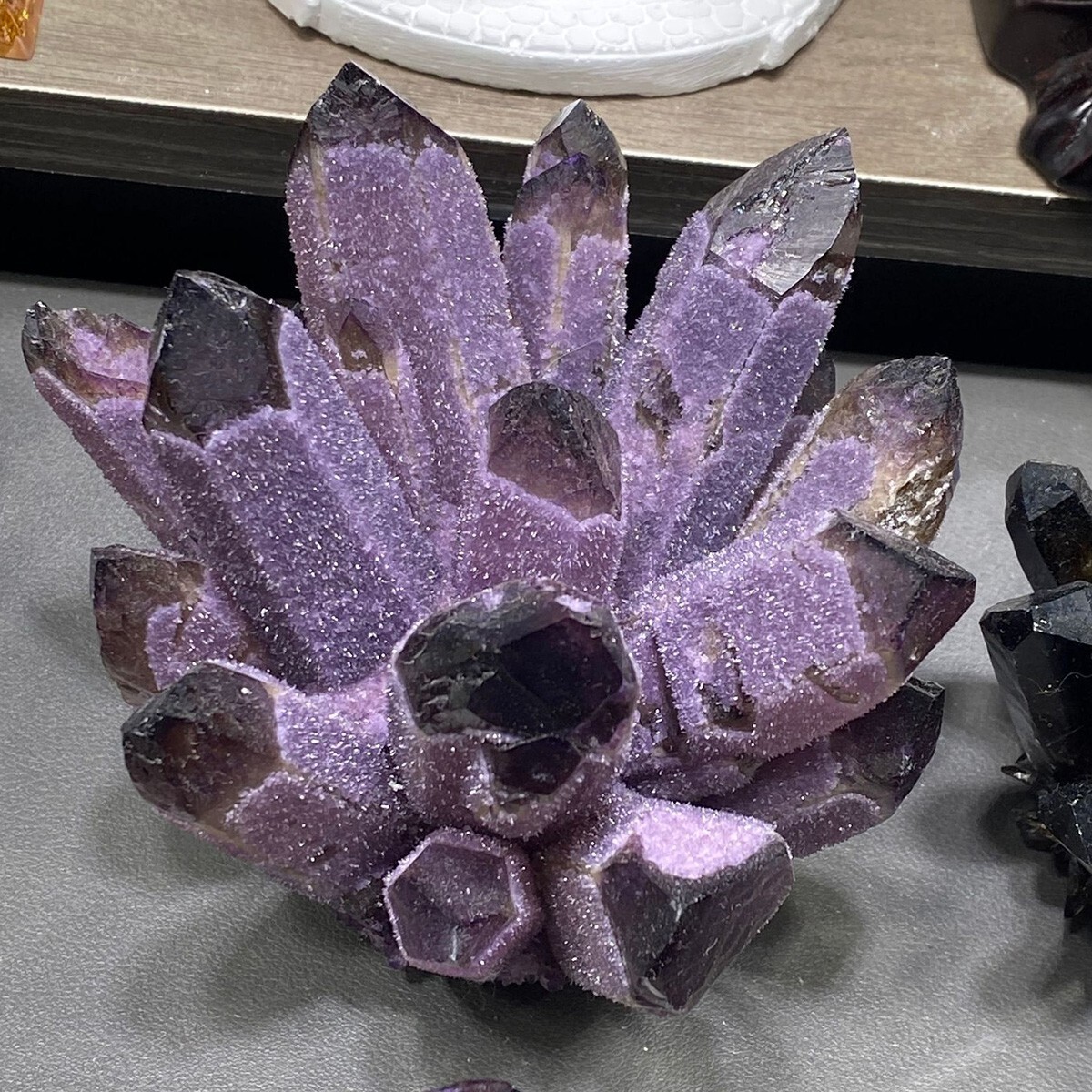 200g+ Natural Rare Large Deep Purple Amethyst Crystal Cluster Mineral Specimens