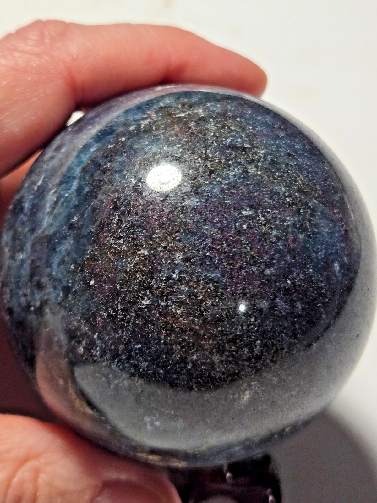 STUNNING AMAZING 3 WAY KYANITE RUBY FUSCHITE Sphere P61