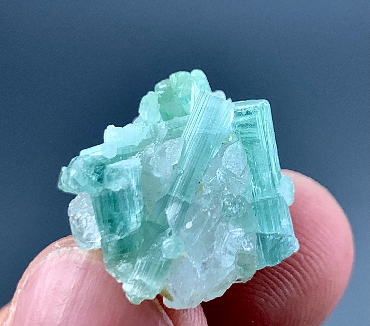 28 Carat Tourmaline Crystal With Quartz Specimen From Afghanistan