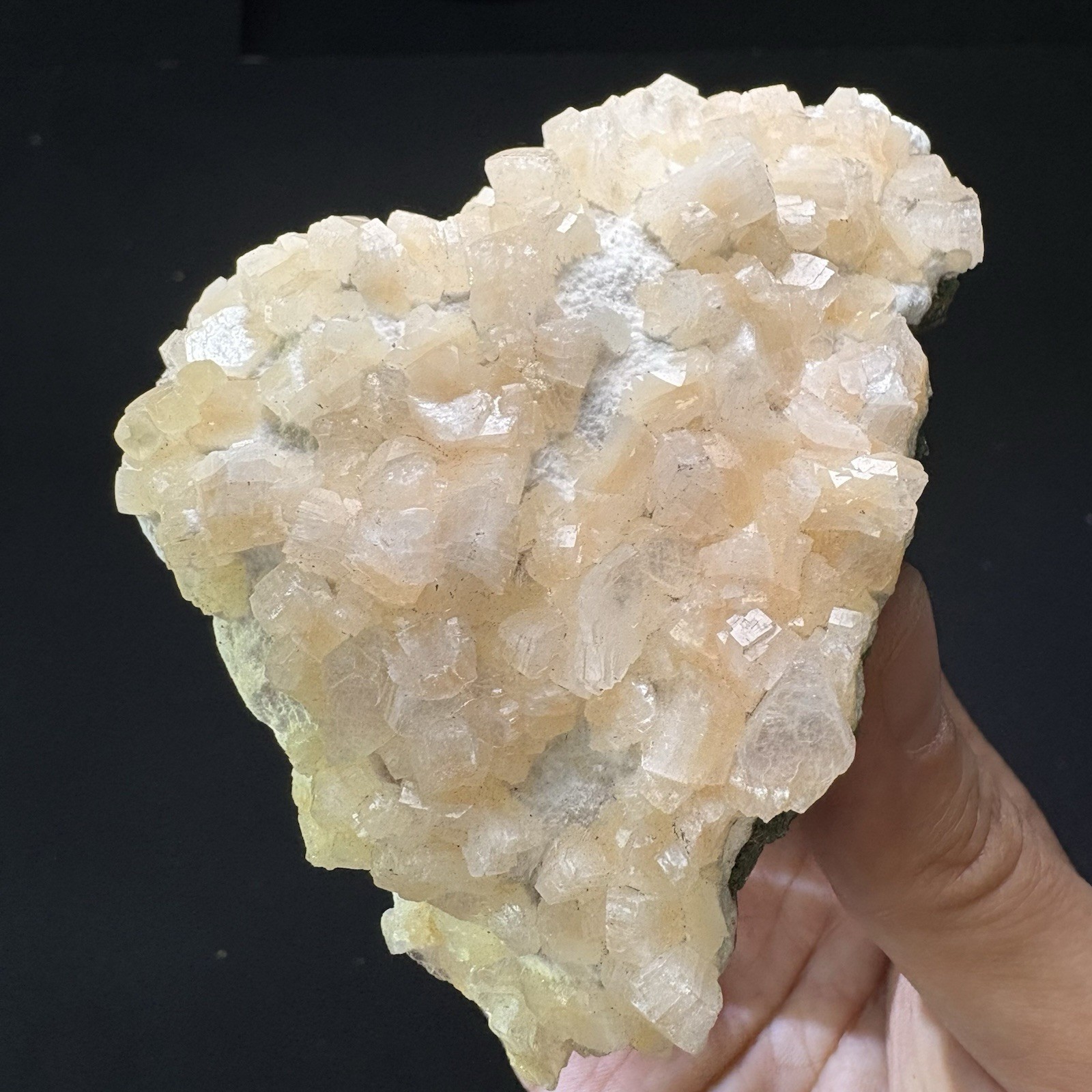 Natural Yellow Stilbite Cluster on Matrix India Mineral Specimen D27