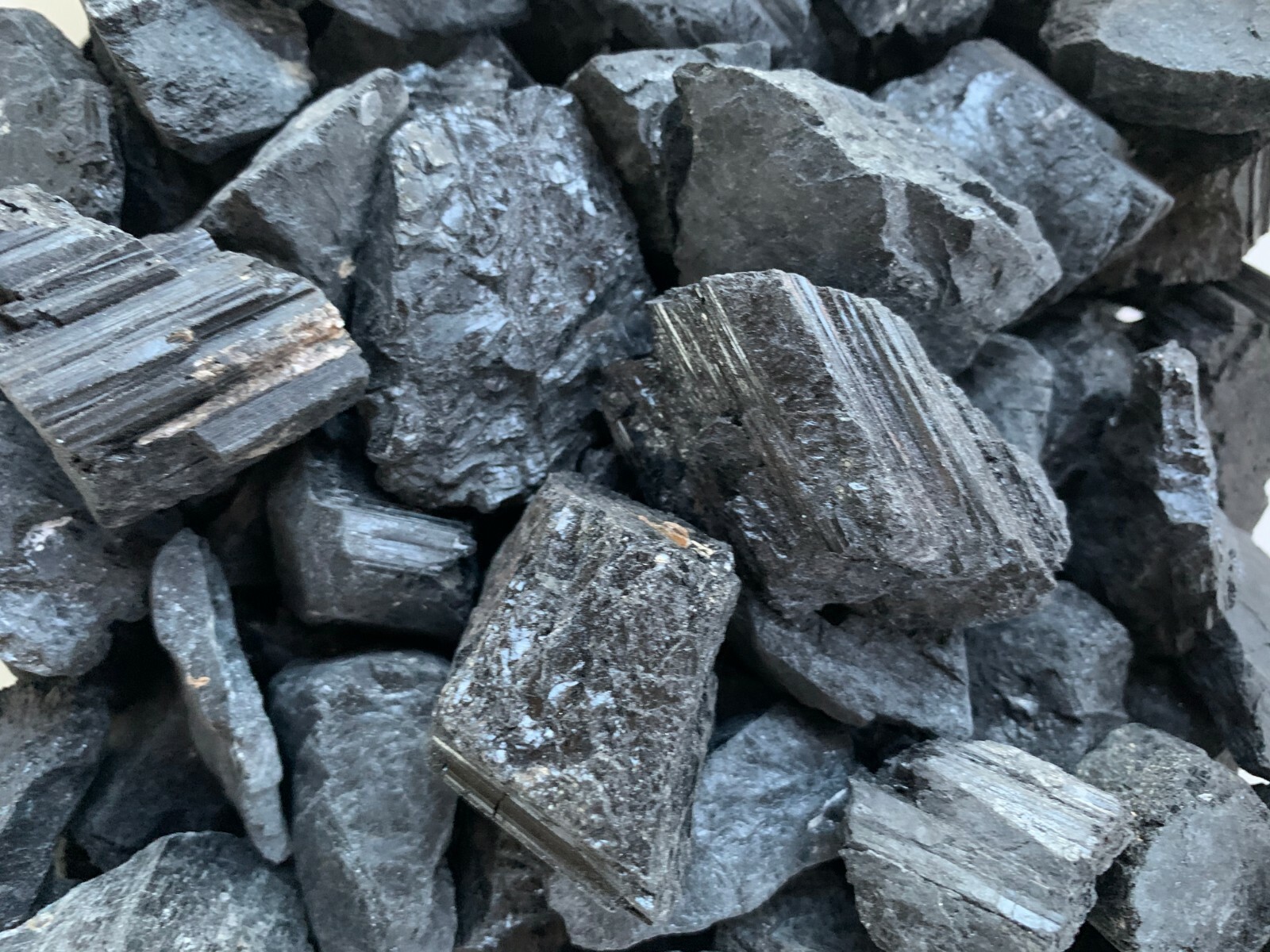 Raw Black Tourmaline, 1″-2.5″ Natural Rough Black Tourmaline, Wholesale Bulk Lot
