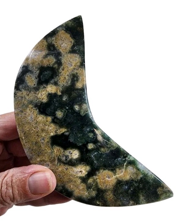 Ocean Jasper Polished Moon 214.7 grams