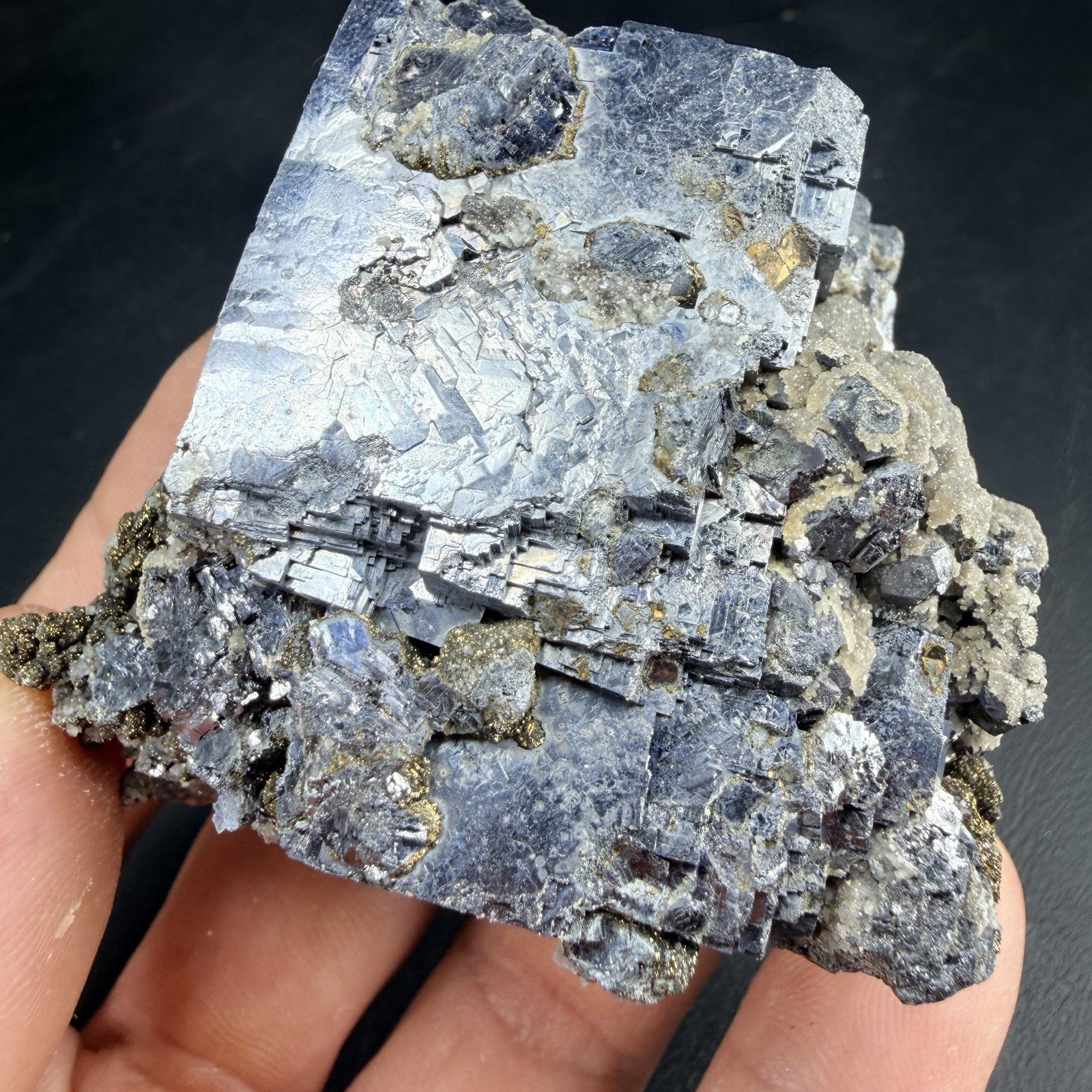 Galena Chalcopyrite Dolomite Crystal Combo / Missouri *Video*