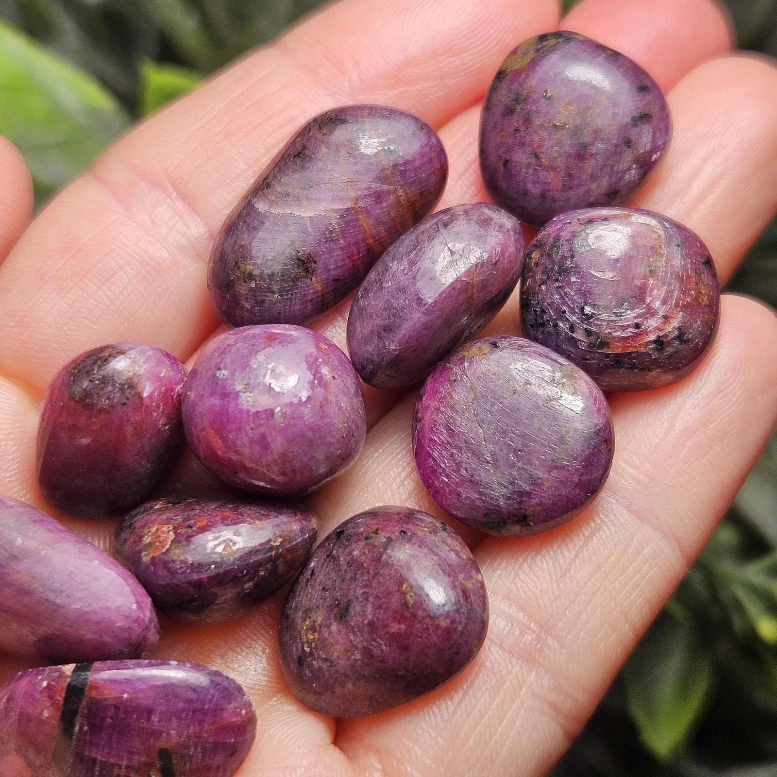 Ruby Tumbled Stone, Polished Indian Ruby Crystal